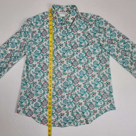 Vtg Floral Print Button Front Long Sleeve Blouse Top - Picture 6 of 12